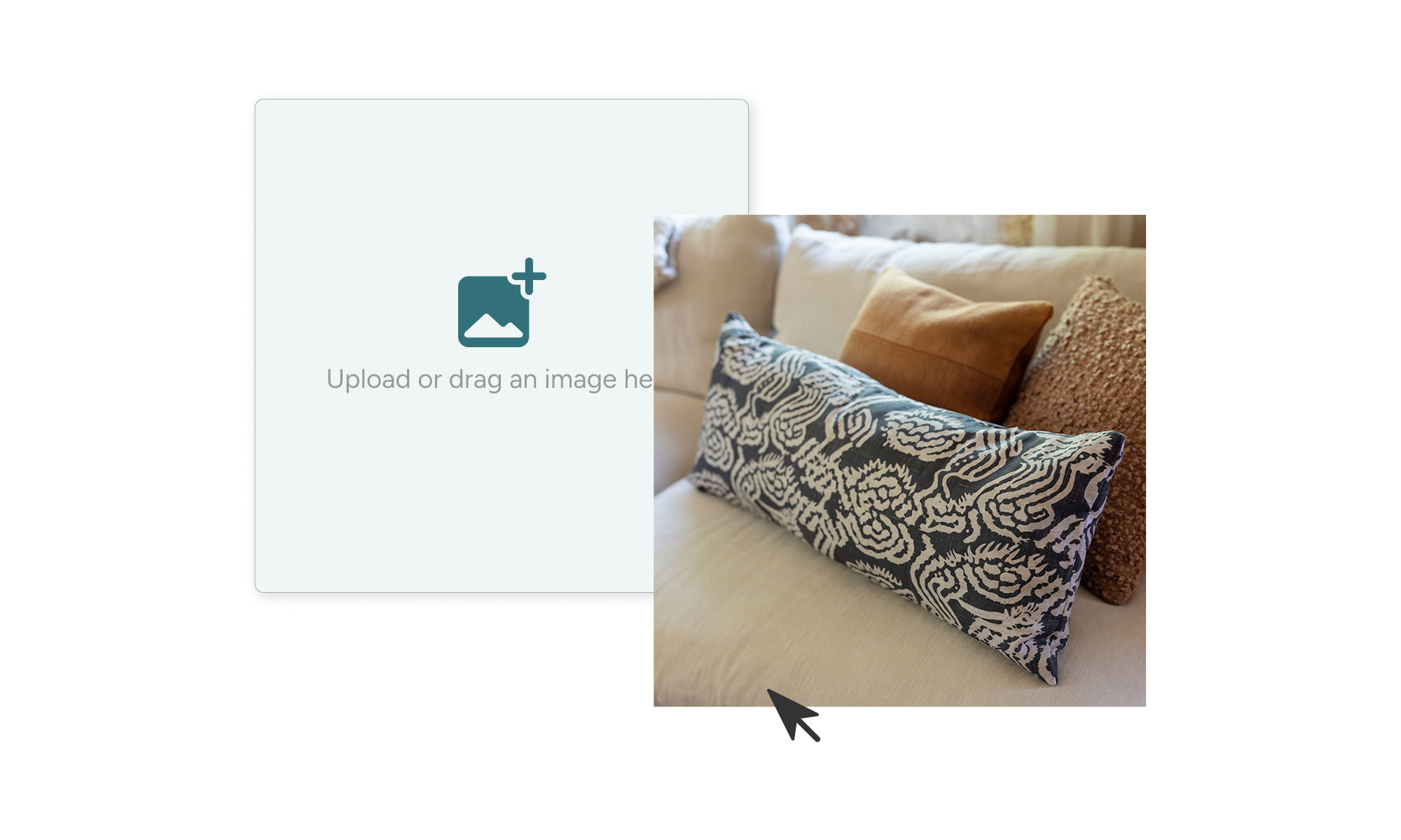 Uploading an image into search.