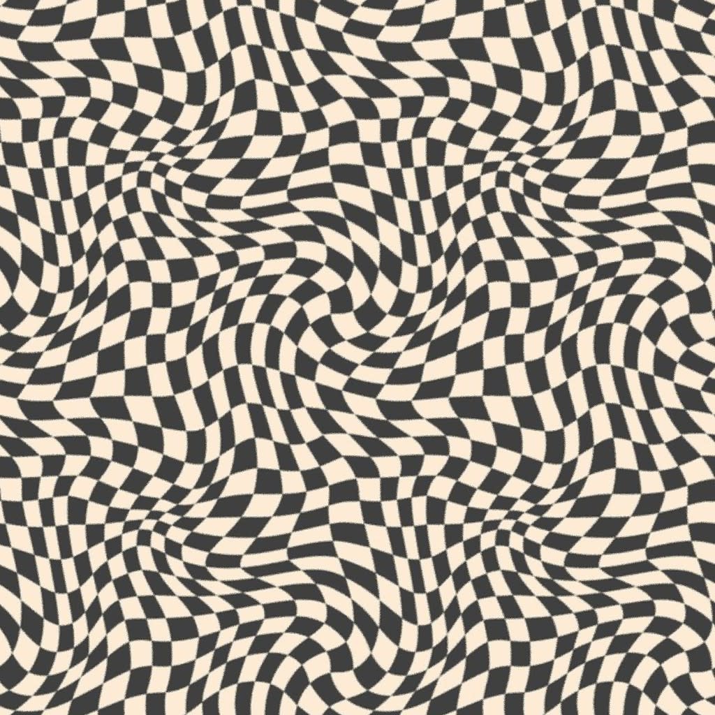 Retro checkerboard print fabric