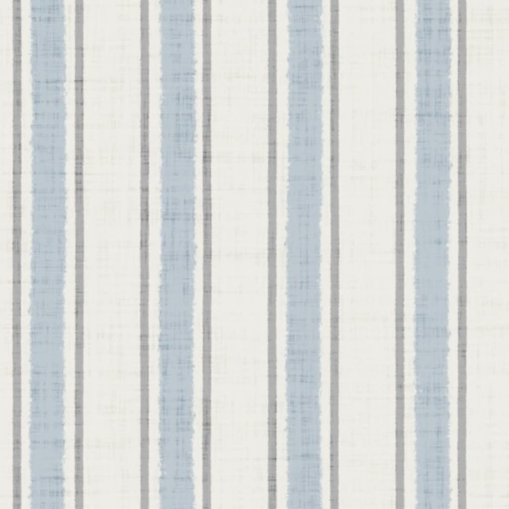 Small - grainy ticking stripes with linen texture - ivory & blue & gray Wallpaper by jo_richardson_art
