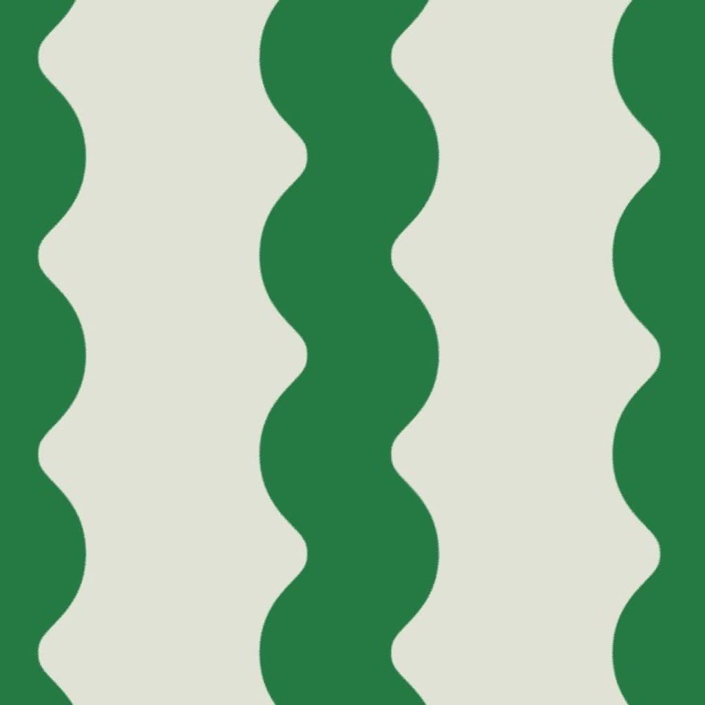 Big Squiggle Stripe Modern Abstract Monochrome Sage Kelly Green wallpaper by pemjo_studio