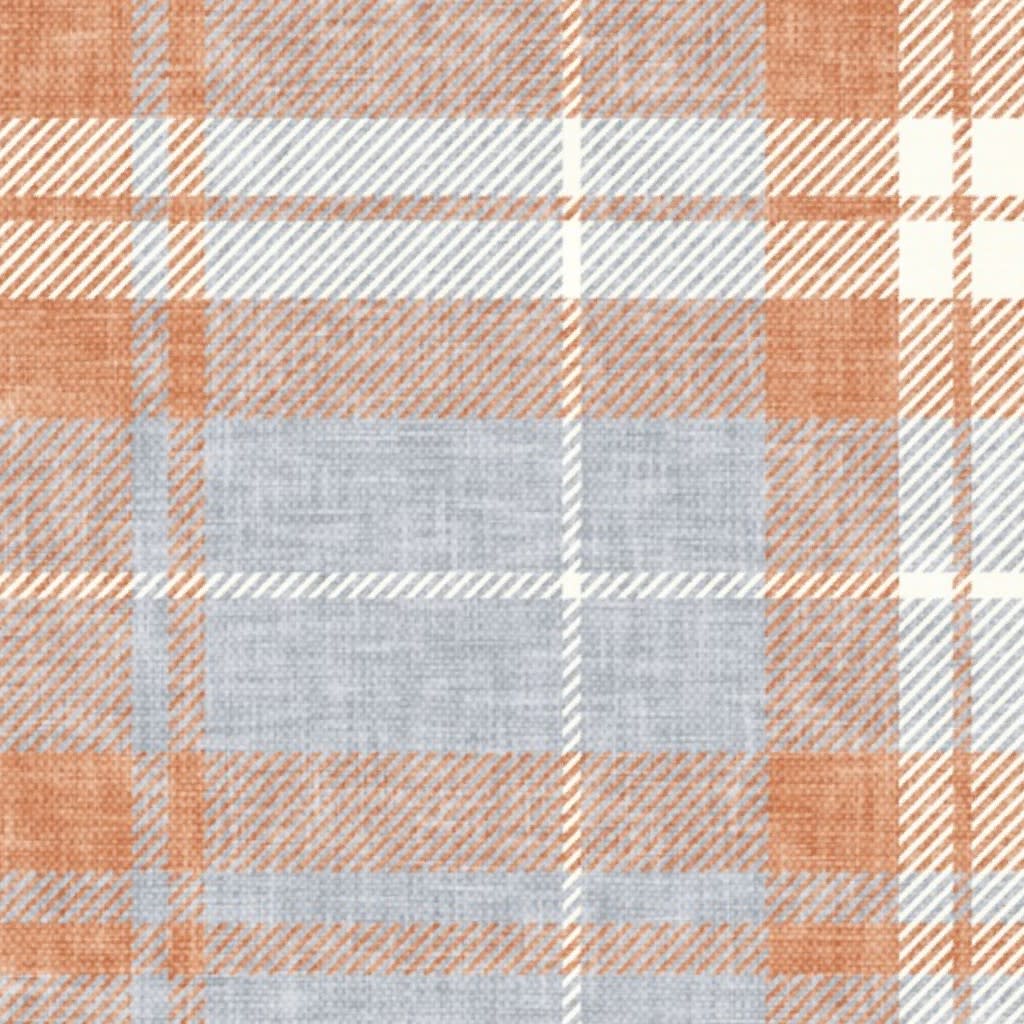 Orange and blue plaid