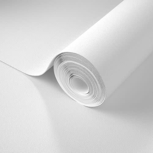 Unprinted close up image of a vinyl wallpaper roll.