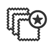 Icon of multiple designs and a favorites star.