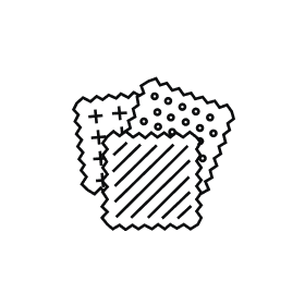 line drawing of design samples